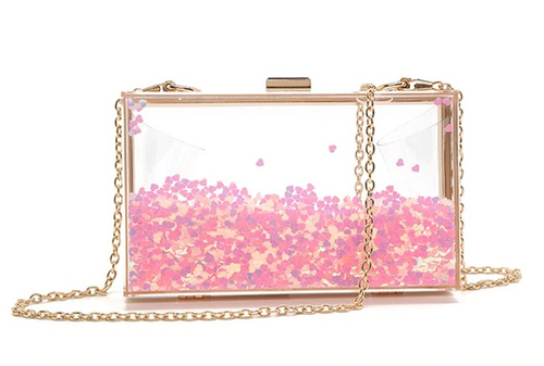 Transparent Glitter Liquid Bag