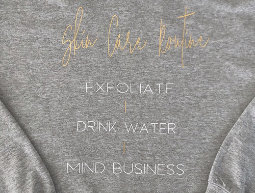 Skin Care Routine Cropped Sweatshirt