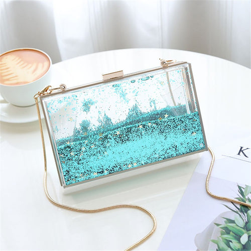 Transparent Glitter Liquid Bag