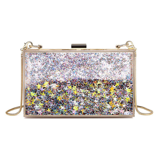 Transparent Glitter Liquid Bag