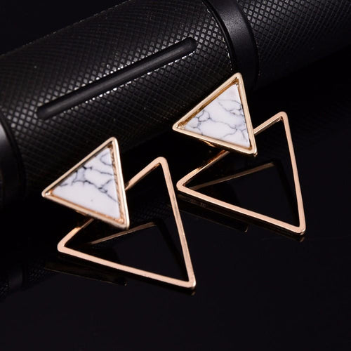 Marble Geometric Earrings