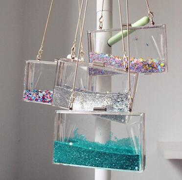 Transparent Glitter Liquid Bag