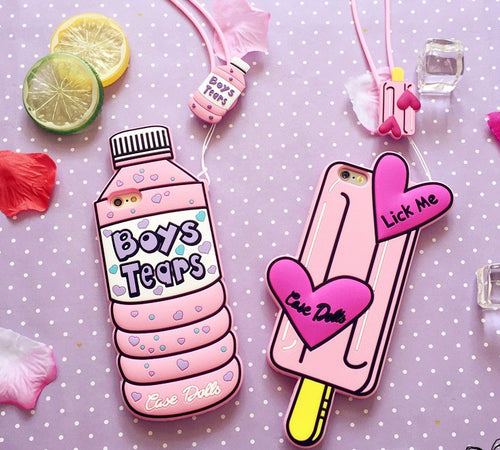Water Bottle And Popsicle iPhone Cases
