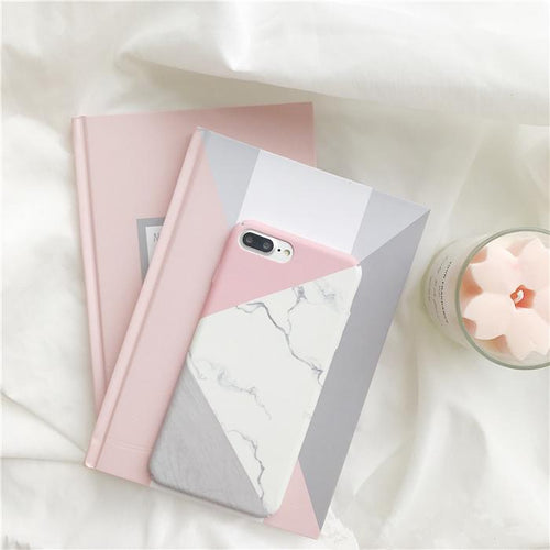 Color Block Marble iPhone Case