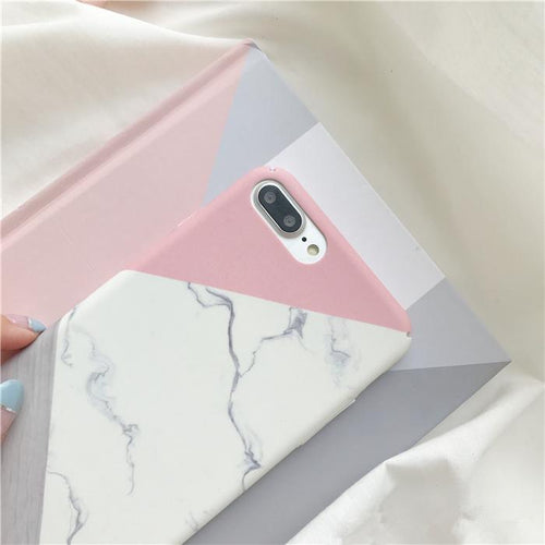 Color Block Marble iPhone Case