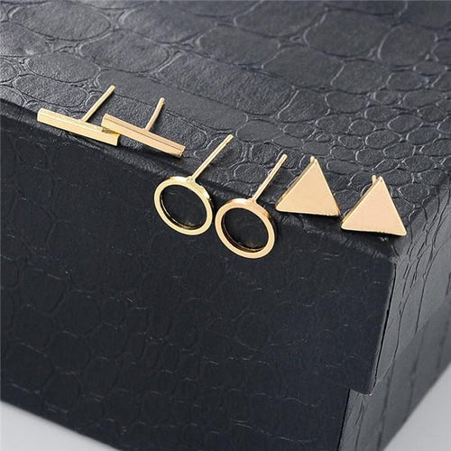 Triangle/Square/Circle Earring Set