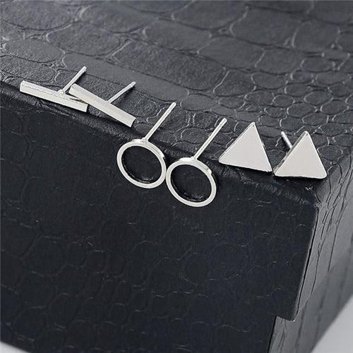Triangle/Square/Circle Earring Set