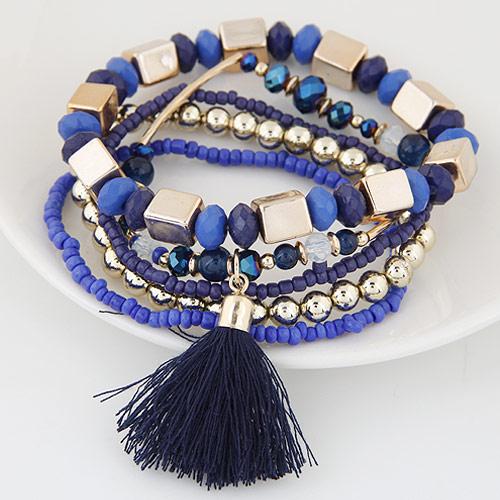 Tassel Beaded Bracelet Set