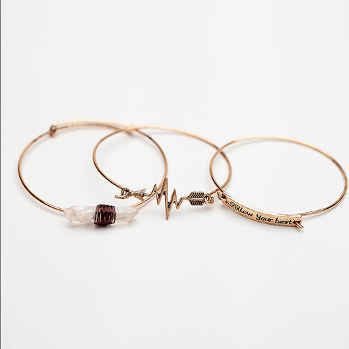 Follow Your Heart Bangle Set