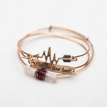 Follow Your Heart Bangle Set