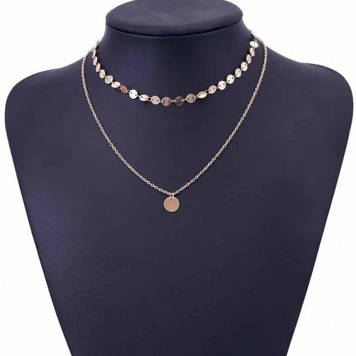 Coin Layered Choker Necklace