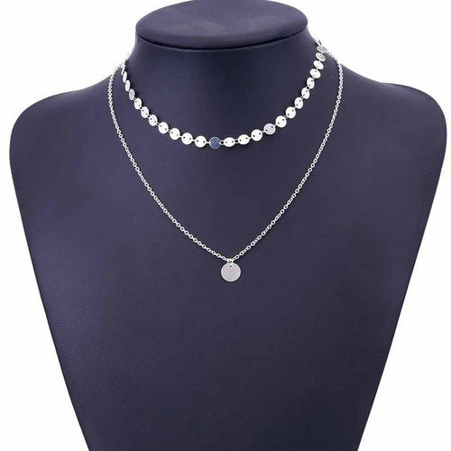 Coin Layered Choker Necklace
