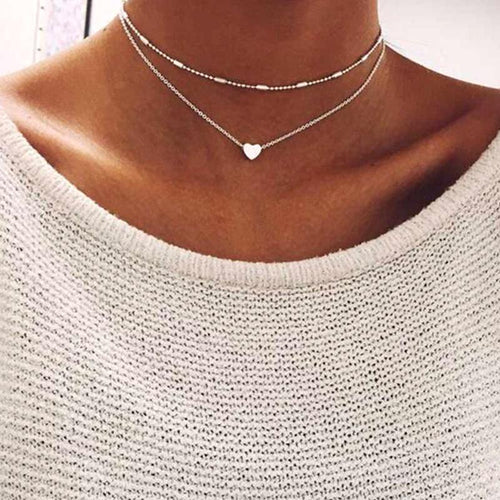 Heart Two Layer Choker