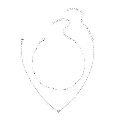 Heart Two Layer Choker