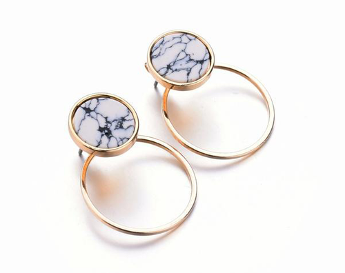 Marble Geometric Earrings