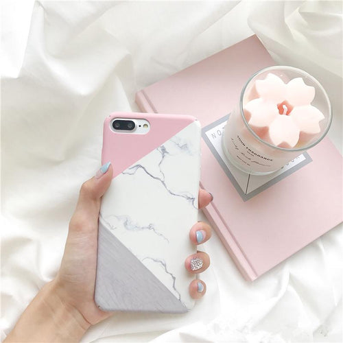 Color Block Marble iPhone Case