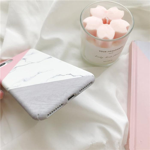 Color Block Marble iPhone Case