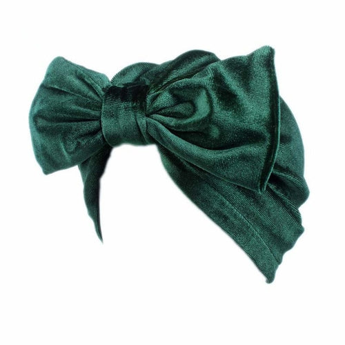 Hazel Velvet Bow Turban
