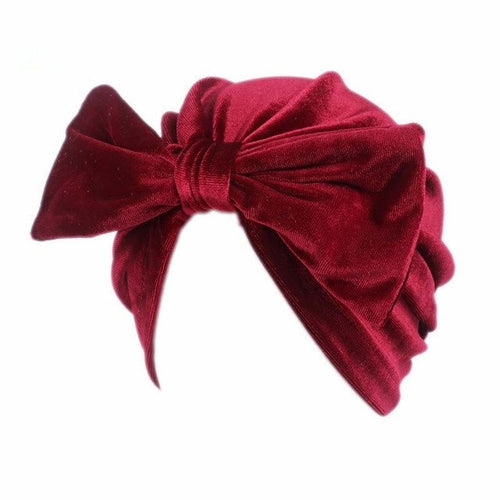 Hazel Velvet Bow Turban