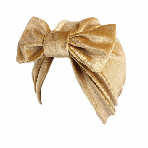 Hazel Velvet Bow Turban