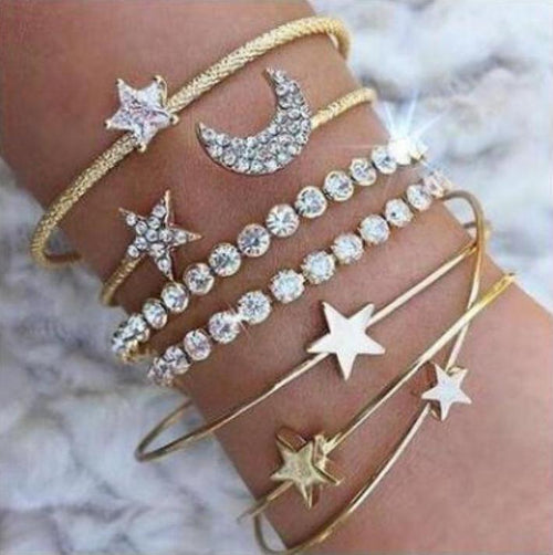 Moon & The Stars Bangle Set