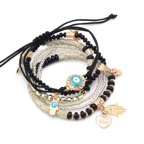 Wild Eye Beaded Bracelet Set