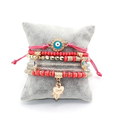 Wild Eye Beaded Bracelet Set
