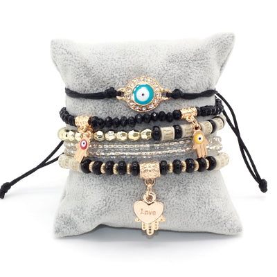 Wild Eye Beaded Bracelet Set