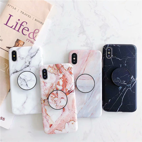 Marble iPhone Case + Pop Socket