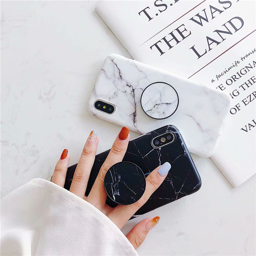Marble iPhone Case + Pop Socket