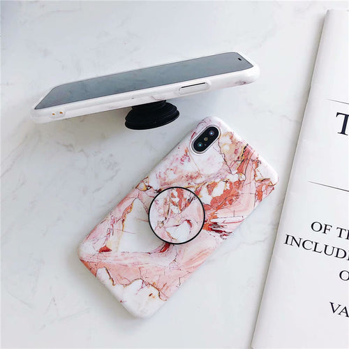 Marble iPhone Case + Pop Socket