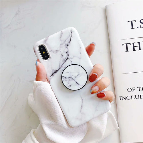 Marble iPhone Case + Pop Socket